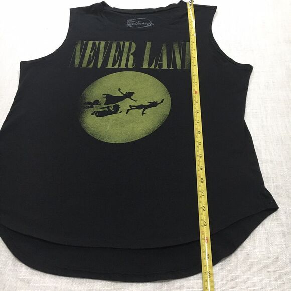 DISNEY | Peter Pan Girls Muscle Tank Top Size XL Black & Yellow Curved Hem Summe - Picture 8 of 9